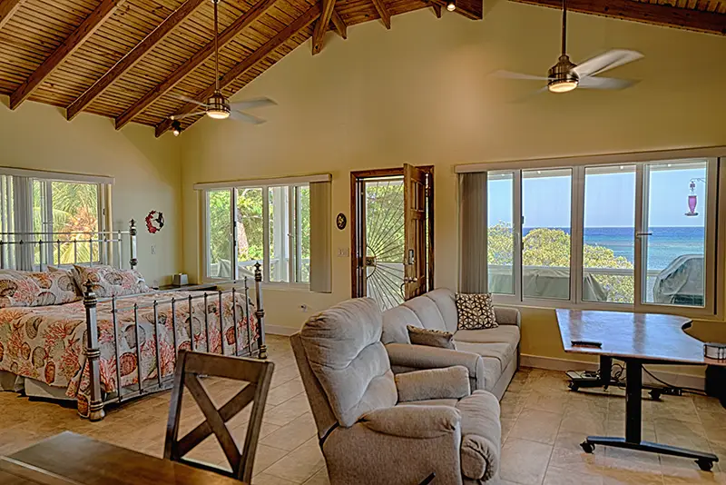 Interior of a Casita viewed from the North West (the porch).