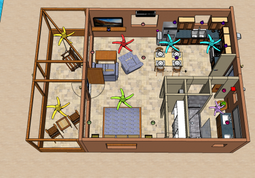 Casita Floor Plan for Hummingbird Casitas in Roatan
