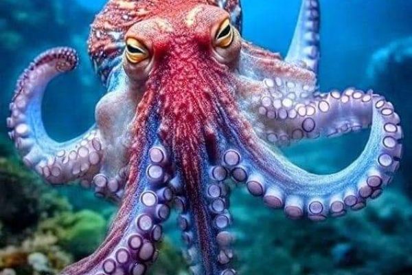 An Octopus at the reef in Roatan