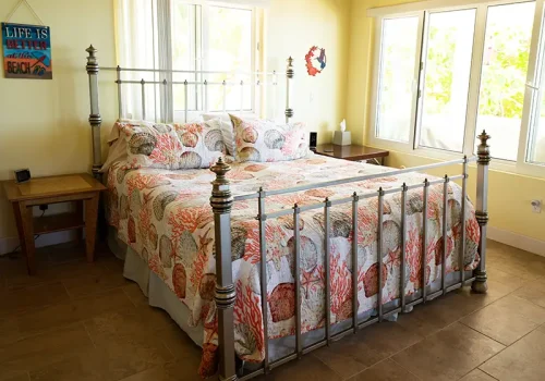 King-Sized Bed With Ocean View.