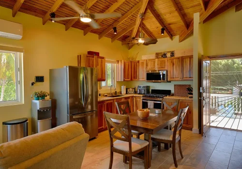 Casita Interior - You Get A Full Kitchen at Hummingbird Casitas Roatan